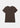 A dark brown short-sleeve V-neck t-shirt laid flat against a light gray background.