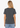 A woman viewed from the back wearing a dark charcoal gray short-sleeve t-shirt and light blue jeans against a plain white background.